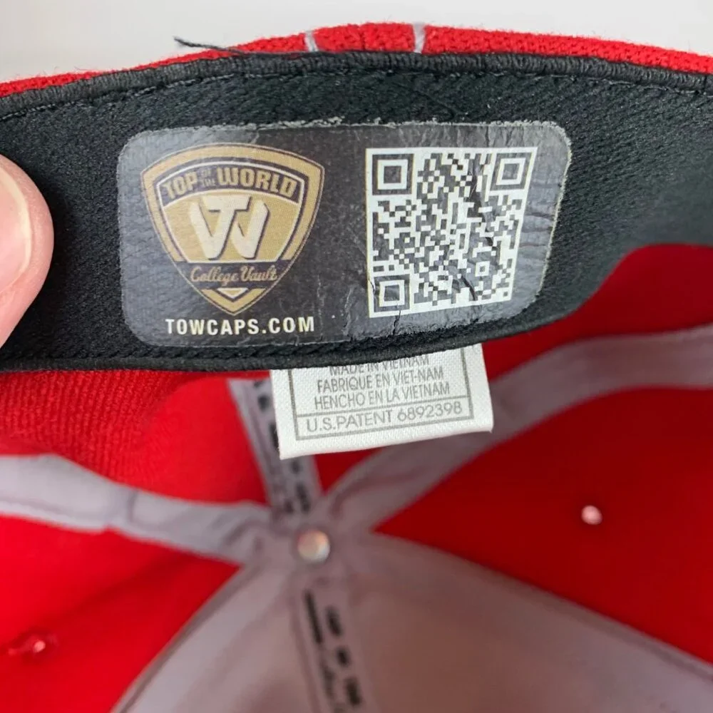 Utah Utes NCAA Red Top of the World Stretch Fitted Hat Mens One Size